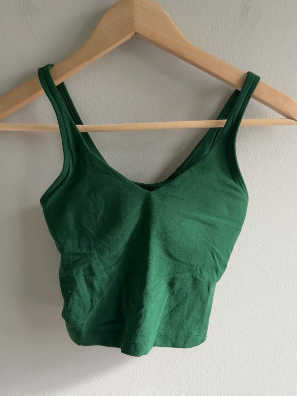 Lululemon Align Tank Top Size 0 Forest Green V-Neck Yoga Crop Women's
